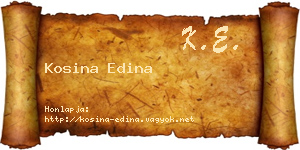Kosina Edina névjegykártya