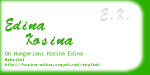 edina kosina business card